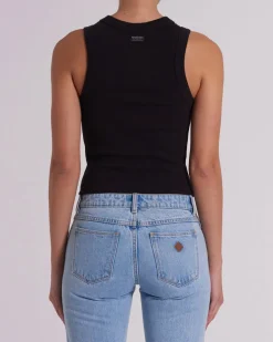 Abrand - Heather Icon Long Singlet - Black - Womens Fashion
