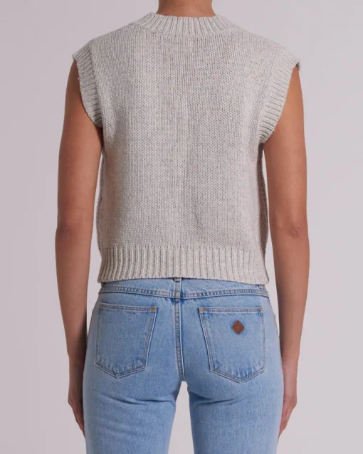 Abrand - Knit Vest - Grey - Womens Fashion