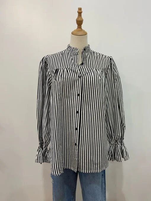 Amelia Shirt - Black Stripe
