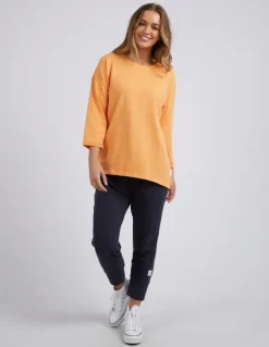 Annie 3/4 Tee | Mango Tango