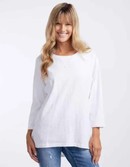 Annie 3/4 Tee | White