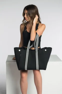 Aria Nappy/Gym/Beach Neoprene Tote Bag - Black