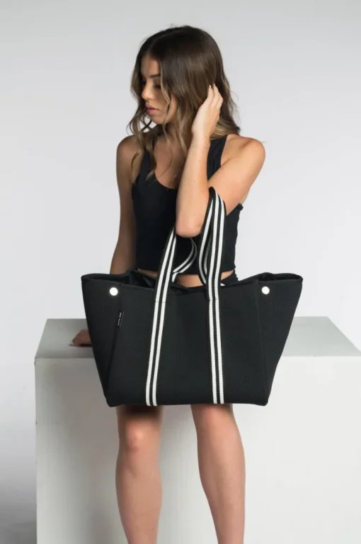Aria Nappy/Gym/Beach Neoprene Tote Bag - Black
