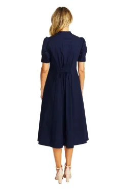 Audrey Rosette Dress | Navy