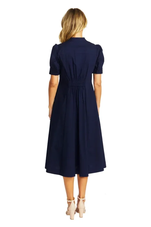 Audrey Rosette Dress | Navy