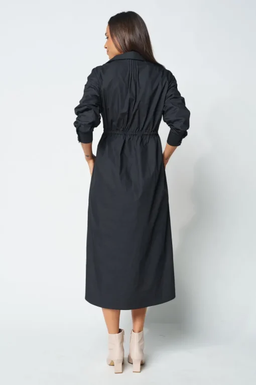 Avalon Drawstring Button-Down Dress