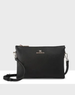 Black | AVERY 3 COMPARTMENT CROSSBODY BAG