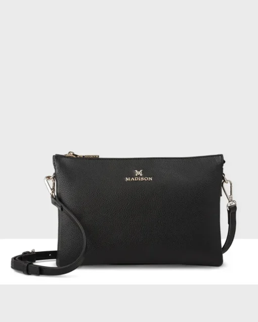 Black | AVERY 3 COMPARTMENT CROSSBODY BAG