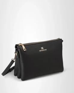 Black | AVERY 3 COMPARTMENT CROSSBODY BAG