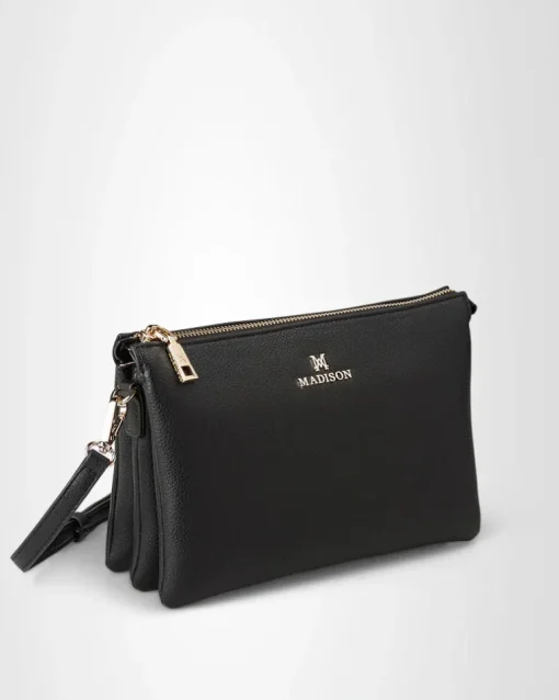 Black | AVERY 3 COMPARTMENT CROSSBODY BAG