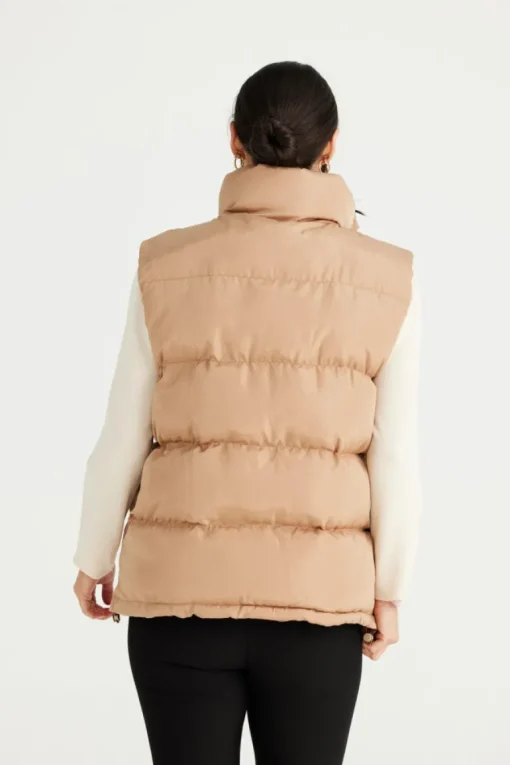 Brave & True - Apres Puffer Vest - Cashew - Womens Fashion
