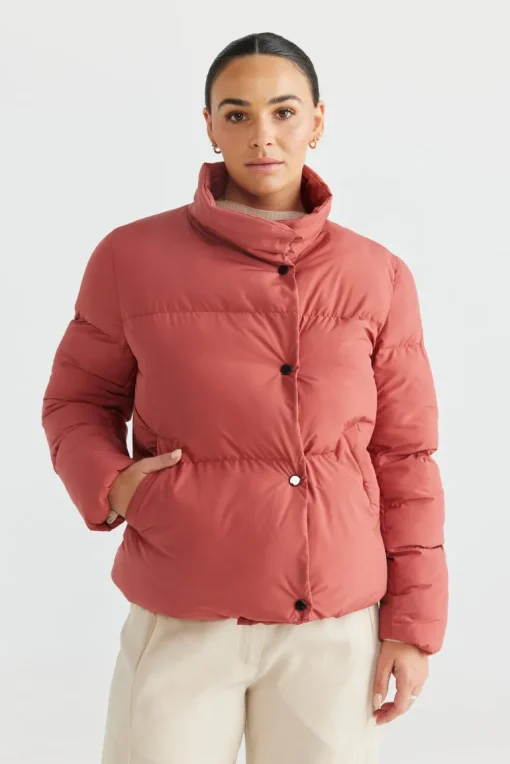 Brave & True - Aspen Puffer - Rosewood - Womens Fashion