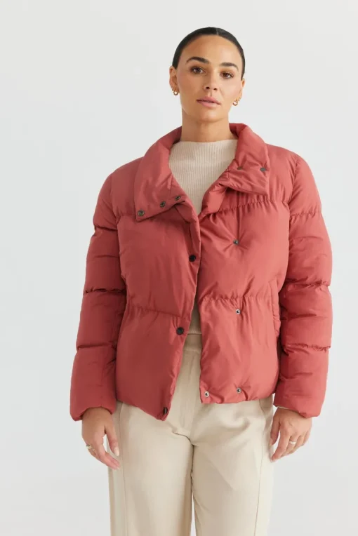 Brave & True - Aspen Puffer - Rosewood - Womens Fashion