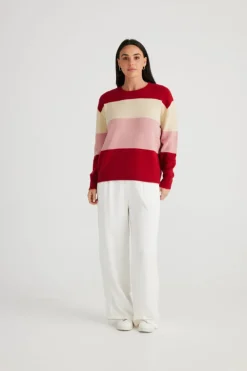 Brave & True - Buckley Knit - Red - Womens Fashion