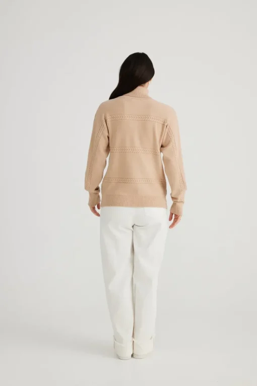Brave & True - Ellis Knit - Latte - Womens Fashion