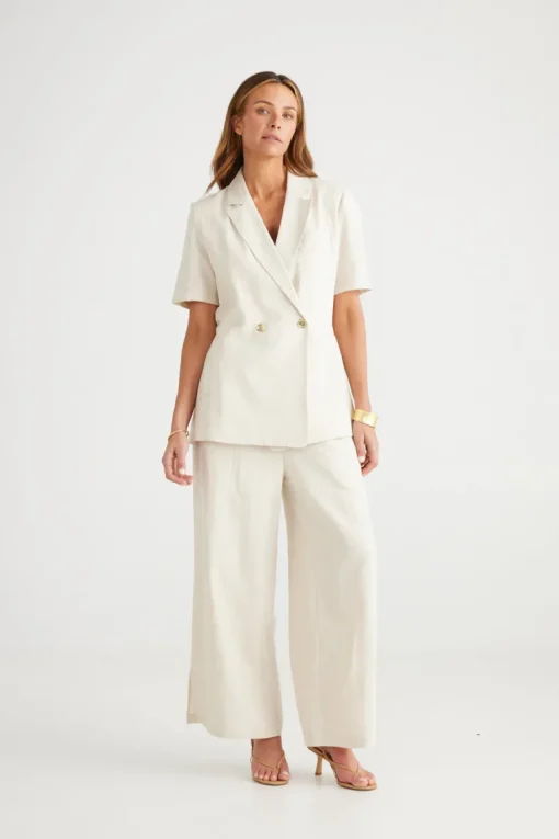 Brave & True - Jolie Short Sleeve Jacket - Natural - Womens Fashion