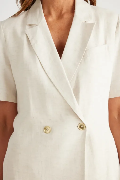 Brave & True - Jolie Short Sleeve Jacket - Natural - Womens Fashion
