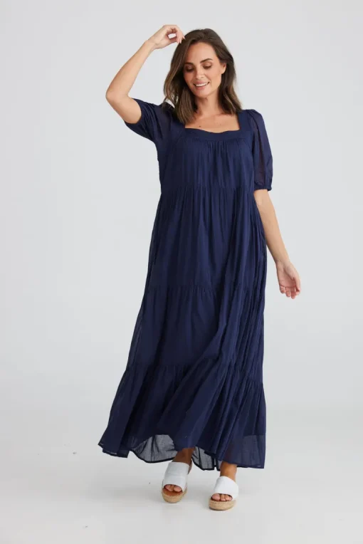 Brave & True - Sunseeker Dress - Navy - Womens Fashion