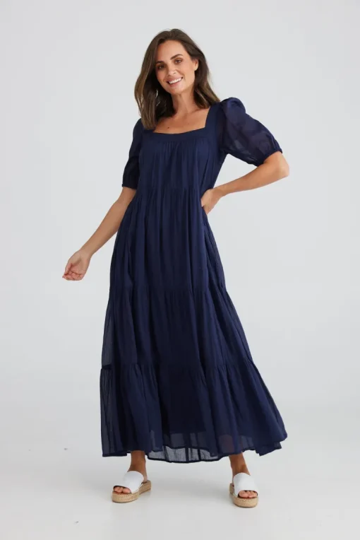 Brave & True - Sunseeker Dress - Navy - Womens Fashion