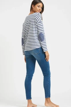 Breton Organic Cotton Top - Stripe/Old Navy