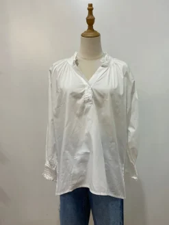 Charlie Frill Top | White