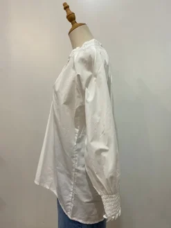 Charlie Frill Top | White