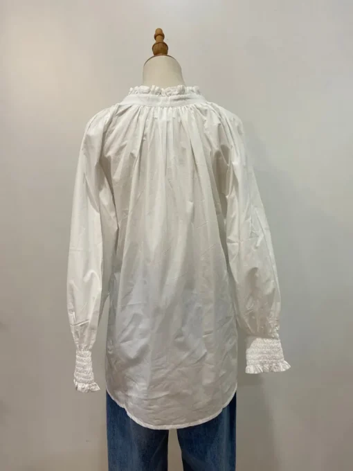 Charlie Frill Top | White