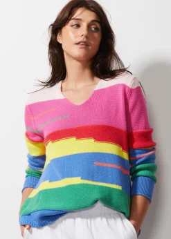 Chunky Cotton V Knit | Pink