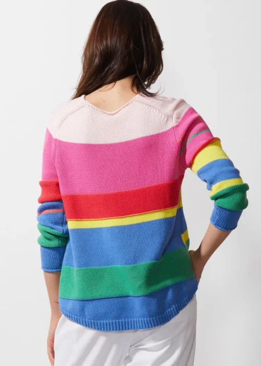 Chunky Cotton V Knit | Pink