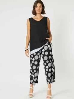 Clarity - Layered Cami - Black/White - Womens Fashion