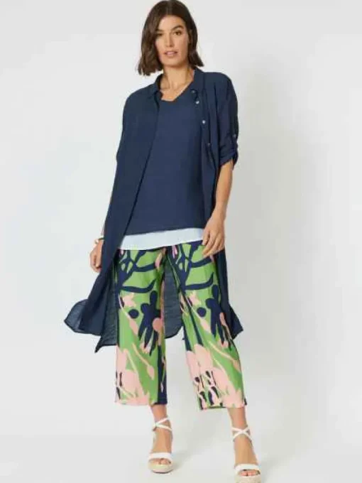 Clarity - Layered Cami - Navy/White - Womens Fashion