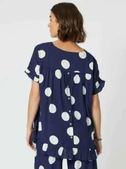 Clarity - Spot The Top - Navy - Womens Fashion