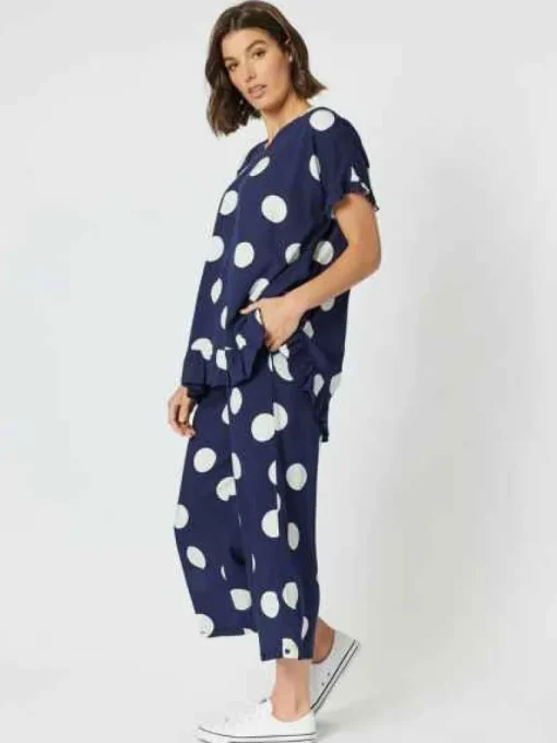 Clarity - Spot The Top - Navy - Womens Fashion