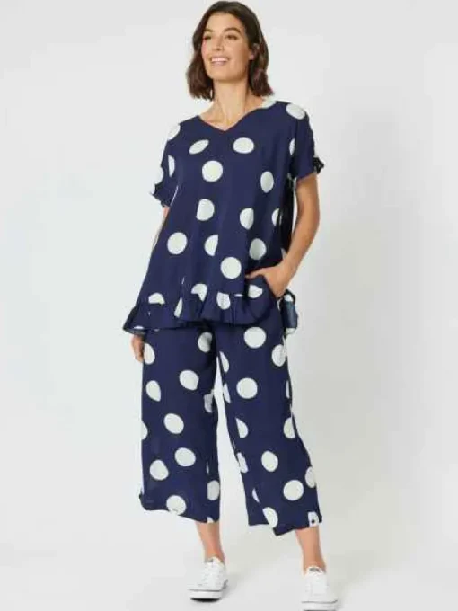 Clarity - Spot The Top - Navy - Womens Fashion