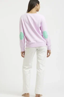 Classic Cotton Sweatshirt | Powder Pink/Apple Green