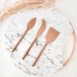 Copper 3 Piece Cheese Knife Set