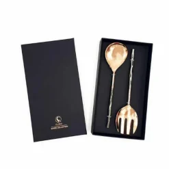 Copper & Steel Salad Servers