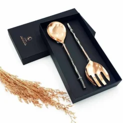 Copper & Steel Salad Servers