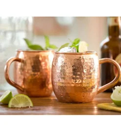 Copper Hammered Mugs