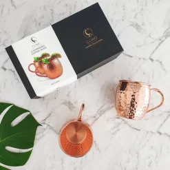 Copper Hammered Mugs