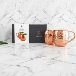 Copper Hammered Mugs
