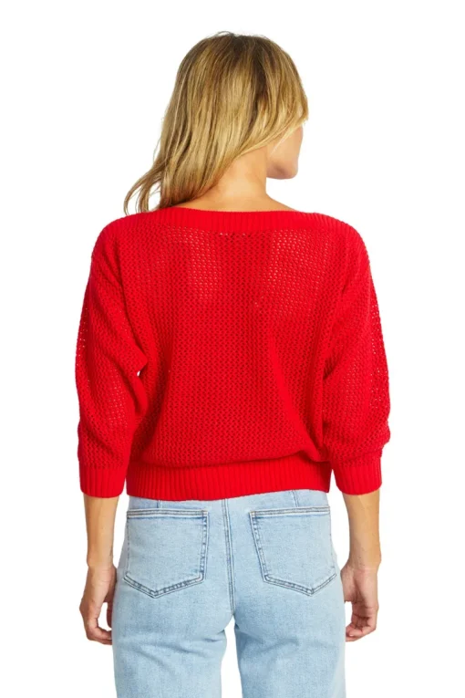 Ellie Open Knit Top | Poppy
