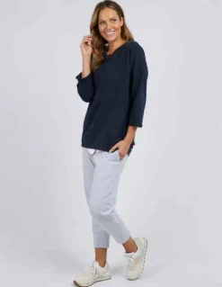 Elm - Annie 3/4 Tee - Navy - Womens Fashion