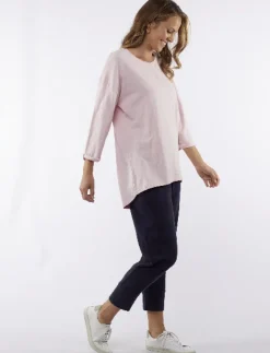 Elm - Annie 3/4 Tee - Pink Lady - Womens Fashion