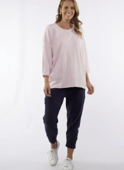 Elm - Annie 3/4 Tee - Pink Lady - Womens Fashion