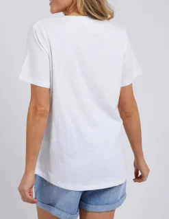 Elm - Belle Fleurs Tee - White - Womens Fashion