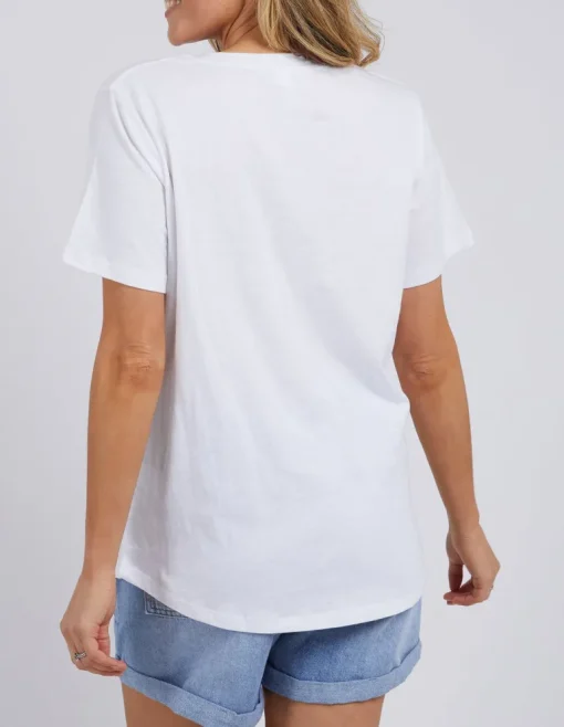 Elm - Belle Fleurs Tee - White - Womens Fashion