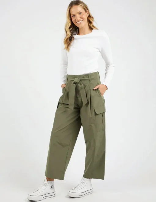 Elm - Canyon Cargo Pant - Khaki - Womens Fashion