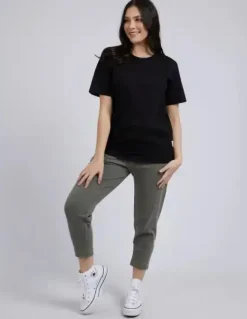Elm - Chrissy S/S Tee - Black - Womens Fashion