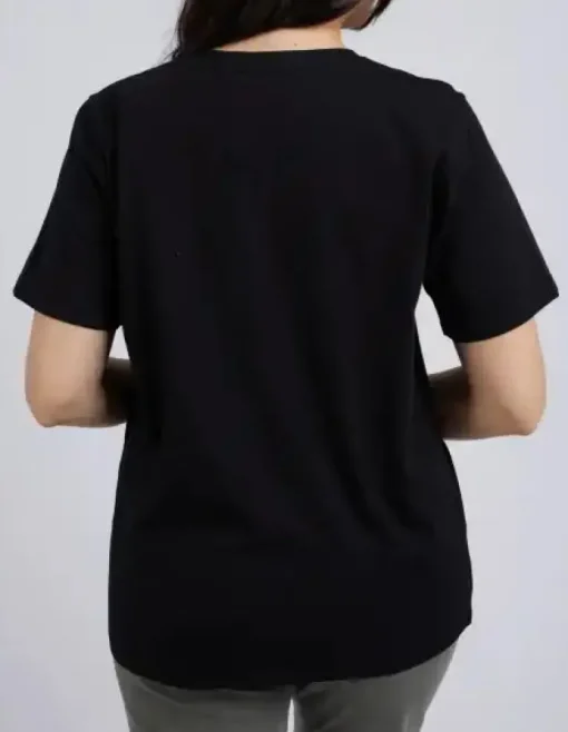 Elm - Chrissy S/S Tee - Black - Womens Fashion